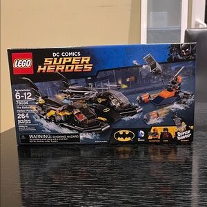 LEGO DC Comics Super Heroes The Batboat Harbor Pursuit (76034),New in Box,Sealed